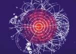 Simulazione di un evento di decadimento della particella di Higgs nell'esperimento ATLAS
